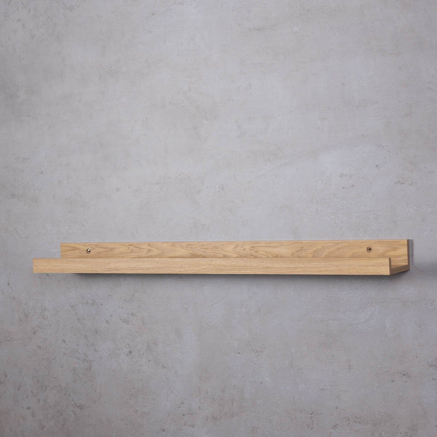 Levandeo® Bilderleiste, Bilderleiste Eiche Braun L70cm MDF Holz Wandregal Schmal Wanddeko