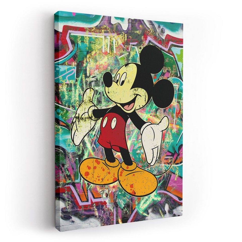 ArtMind XXL-Wandbild Micky - Welcome, Premium Wandbilder als Poster &  gerahmte Leinwand in 4 Größen, Wall Art, Bild, Canva