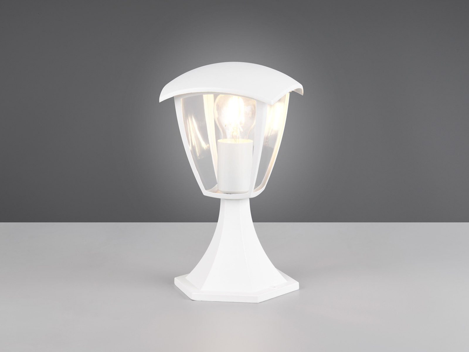 TRIO Leuchten LED Sockelleuchte, LED wechselbar, warmweiß, Wegbeleuchtung Garten-leuchten mit Strom aus Aluminium, Höhe 30cm