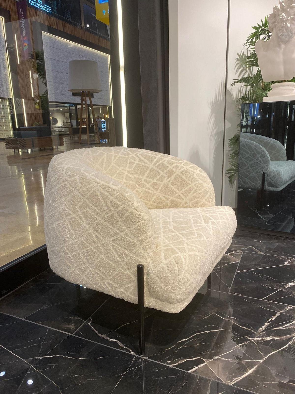 Wohnzimmermöbel Sessel, Einsitzer Textilmöbel Sessel JVmoebel Stilvoll Moderner