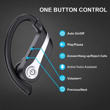 lecover Bluetooth 5.1 Kabellos Sport Noise Cancelling mit Deep Bass 40H In-Ear-Kopfhörer (Kristallklare Gespräche dank fortschrittlicher cVc 8.0 Technologie., mit Mikrofon Wireless Earbuds IP7 Wasserdicht Ohrhörer)