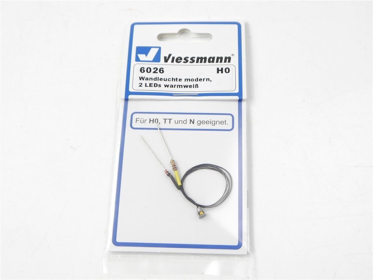 Viessmann Modelleisenbahn-Signal Viessmann 6026 H0 Wandleuchte modern, LED warmweiß
