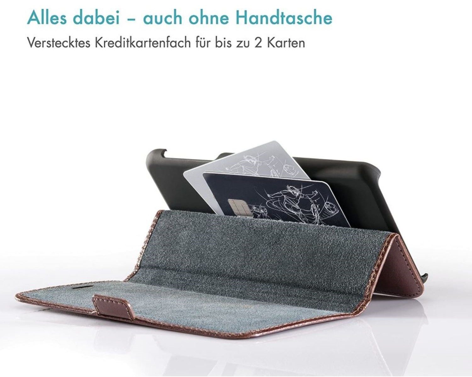 Pazzimo Handyhülle Leder Booklet Smart Case Tasche Hülle Cover 14,73 cm (5,8 Zoll), passend für Apple iPhone X/XS, weiches Innenfutter