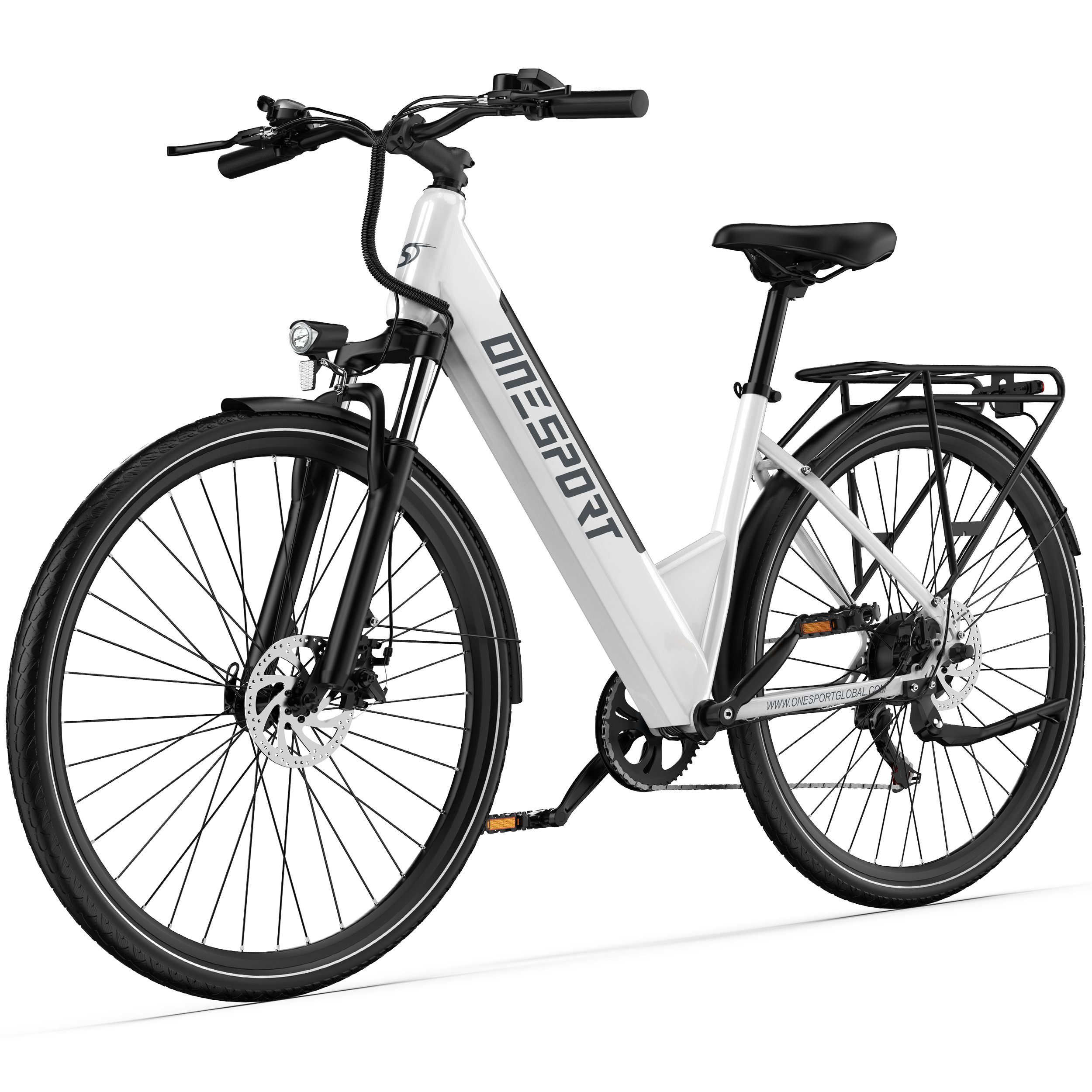 Onesport E-Bike Cityrad 250W 44N·m 468Wh 100km 13Ah 27,8kg Shimano 7G 30° 0-3Lvl, 7 Gang, Kettenschaltung, Heckmotor, 468 Wh, Heckmotor,25 KM/H, bis 100km, ebike Herren/Damen Elektrofahrrad