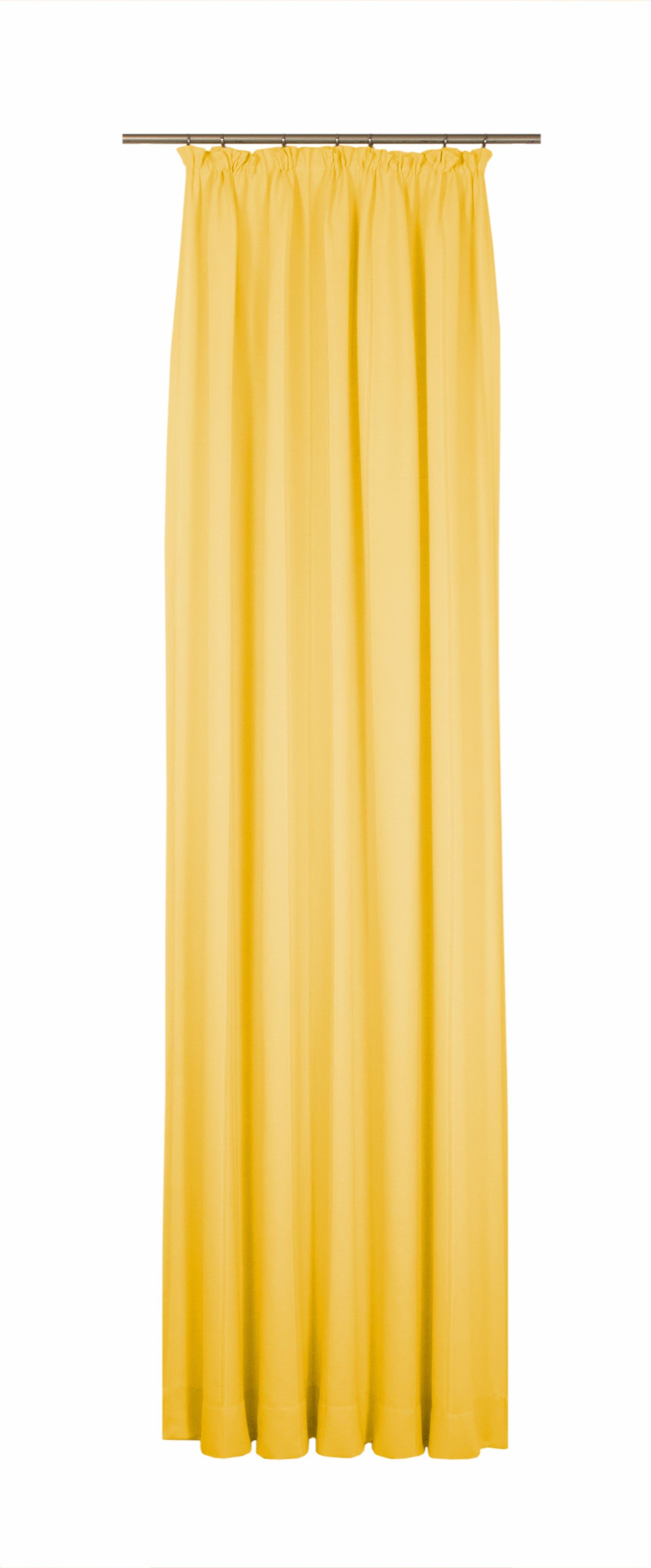 Schick Vorhang Felsted, Wirth, blickdicht, gelb (1 Kräuselband St), Jacquard