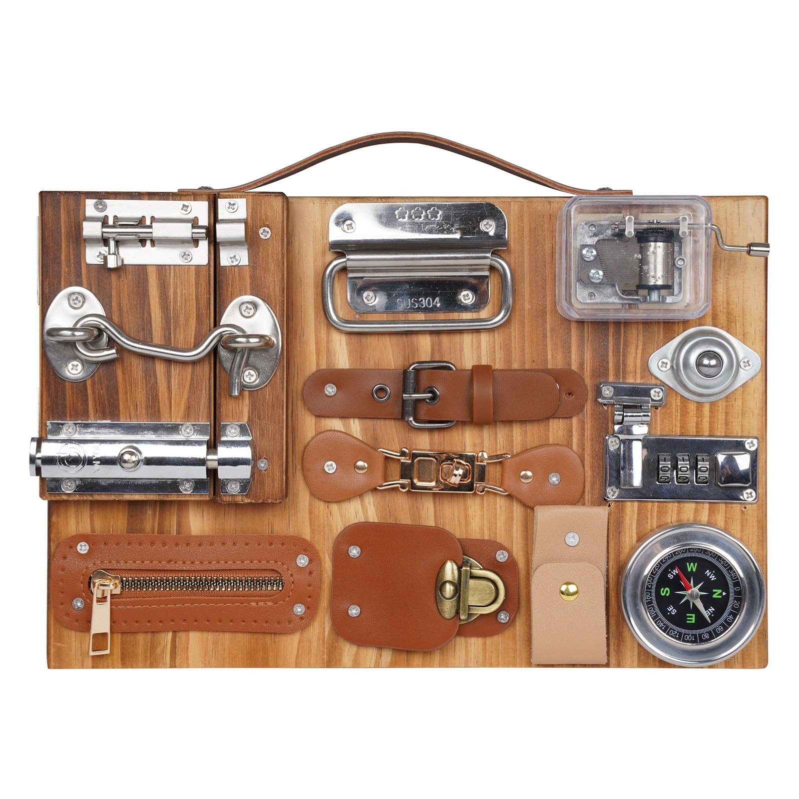 CLTYQ Motorikbrett Montessori - Busy Board Activity Board Motorikboard für günstig online kaufen