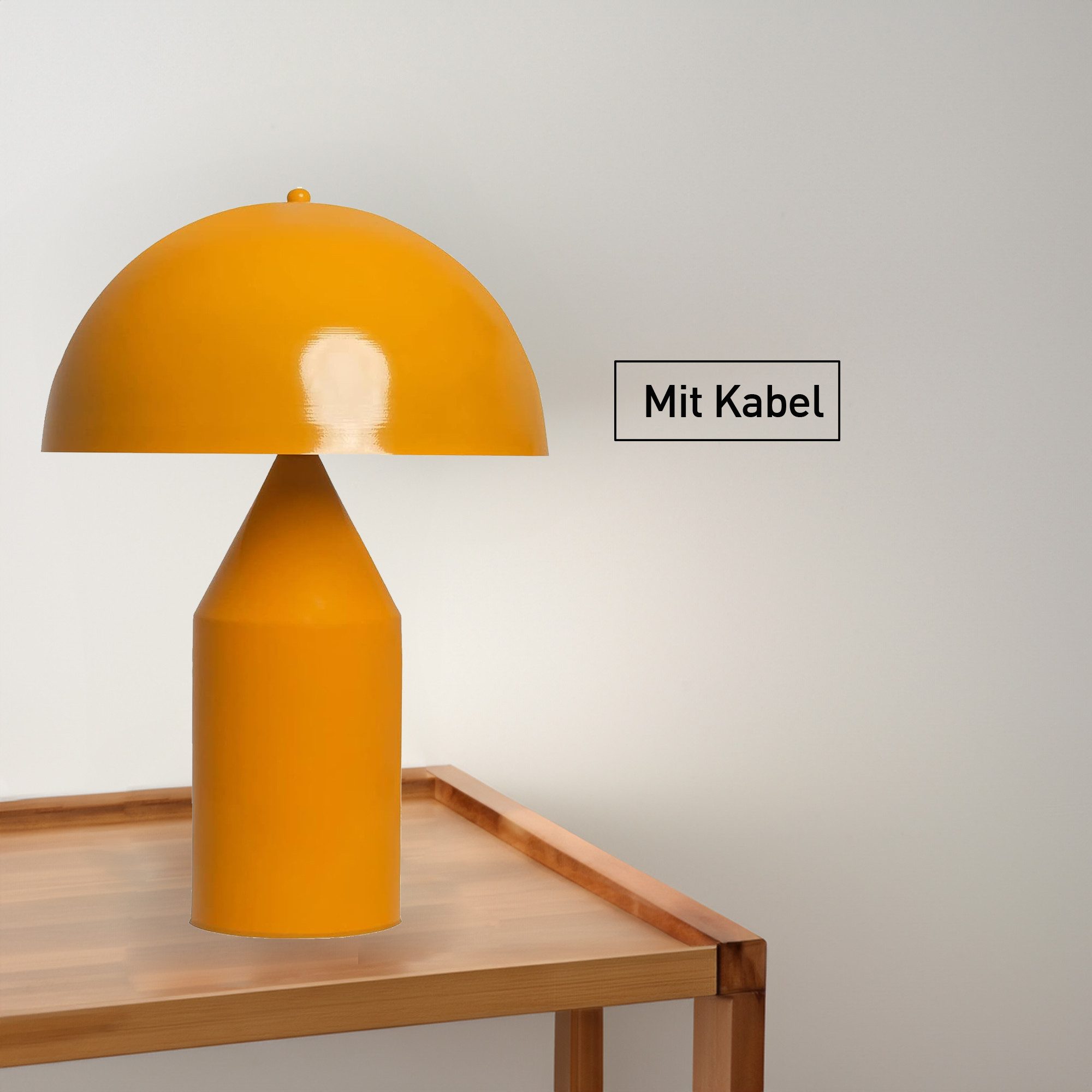 Bamyum Tischleuchte Nachttischlampe mit Kabel Lipeo Metall Pilz Lampe, ohne Leuchtmittel