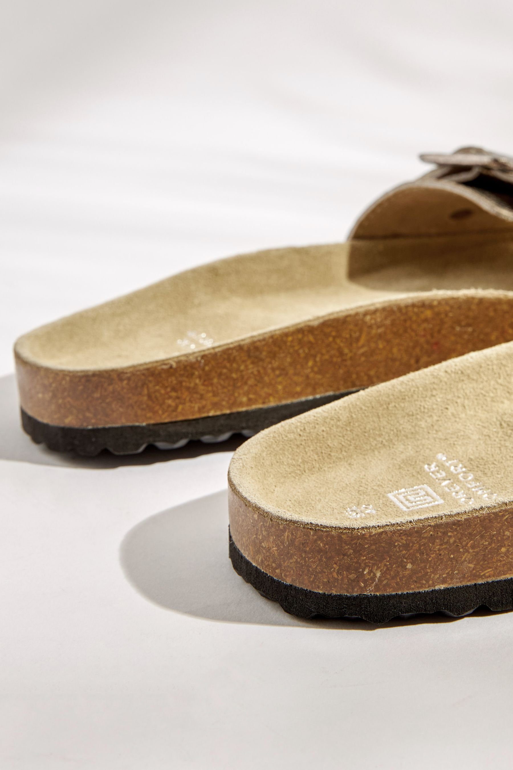 Fußbett Sandale Pewter (1-tlg) mit Forever Ledersandalen Silver Comfort® Next
