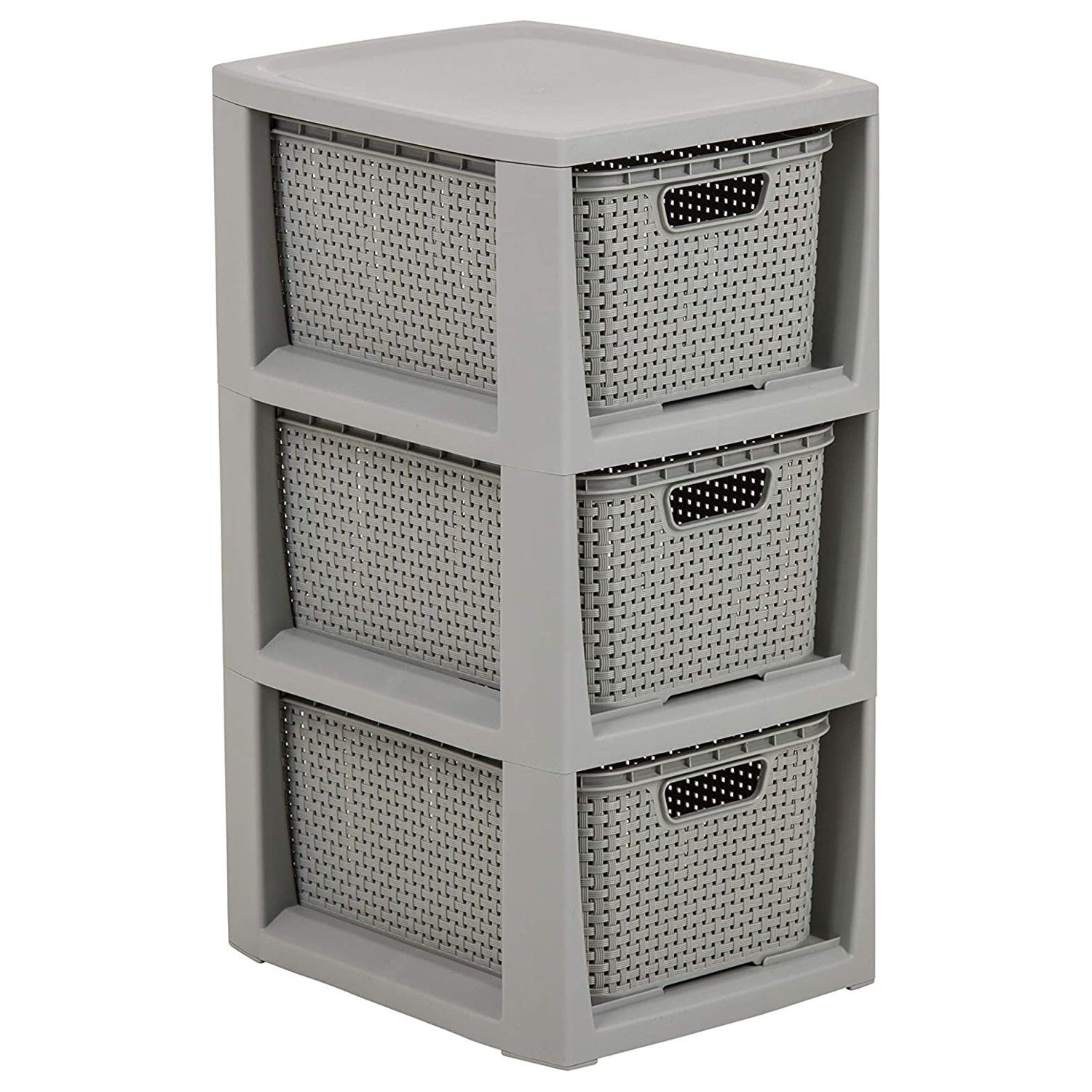 BranQ Regal 1725, Rattanregal mit 3 Körben 3x7L günstig online kaufen