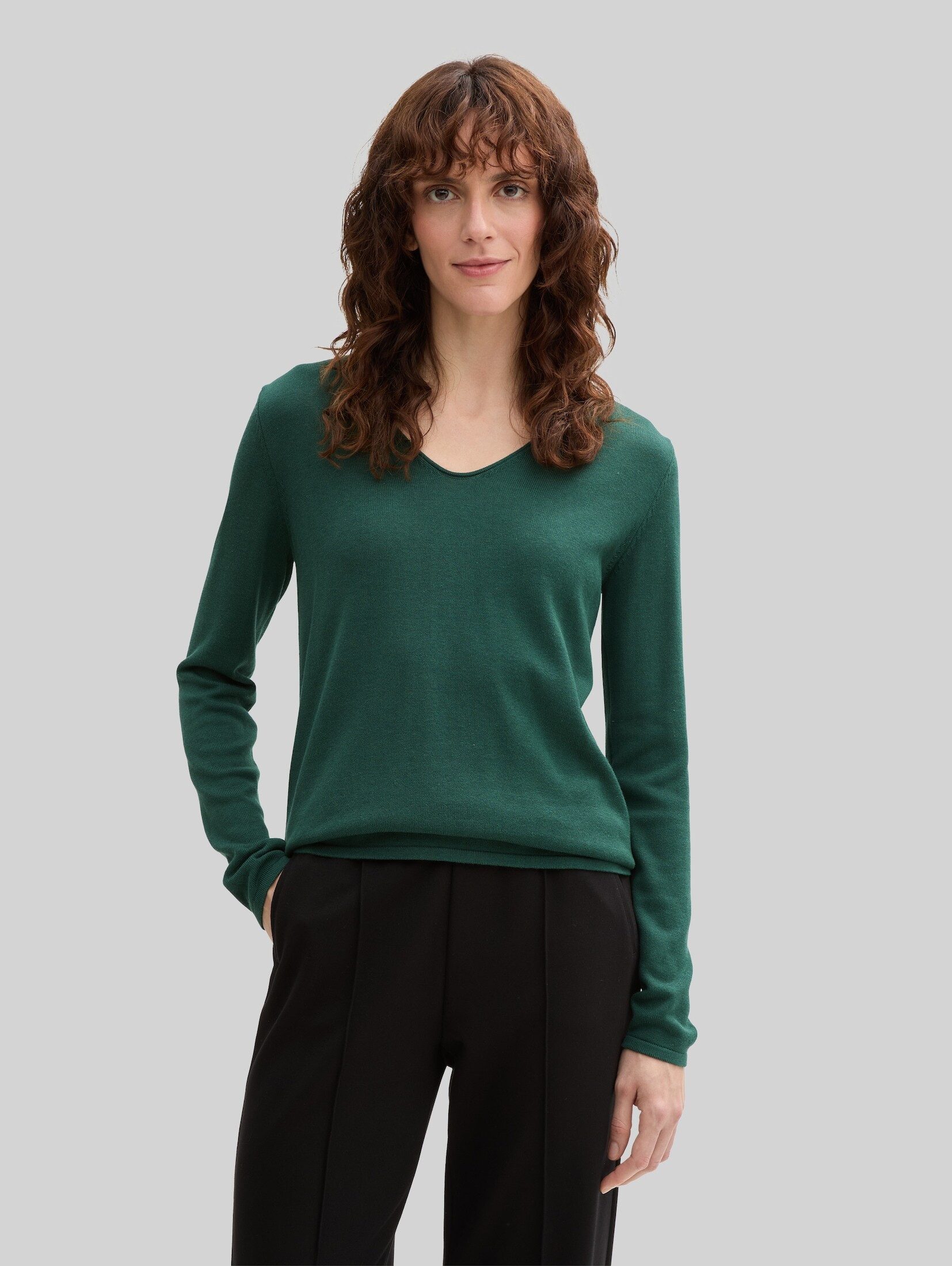 TOM TAILOR Strickpullover Pullover & Strickjacken Strickpullover mit V-Ausschnitt