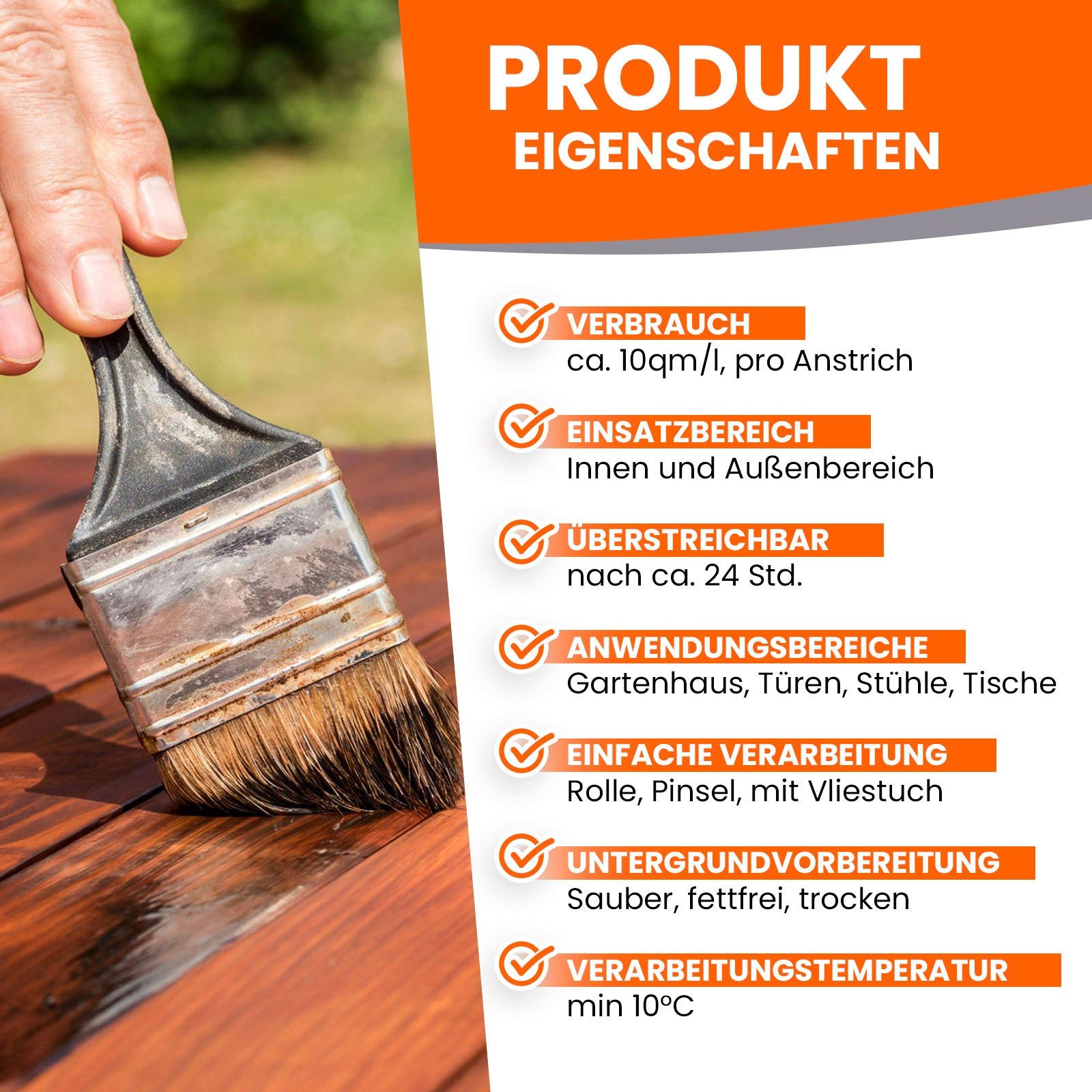 BEKATEQ Leinölfirnis BE-210 Leinölfirnis für innen und aussen, Holzöl, Holzschutz, Holzpflege Öl, Imprägnierung, farbvertiefend