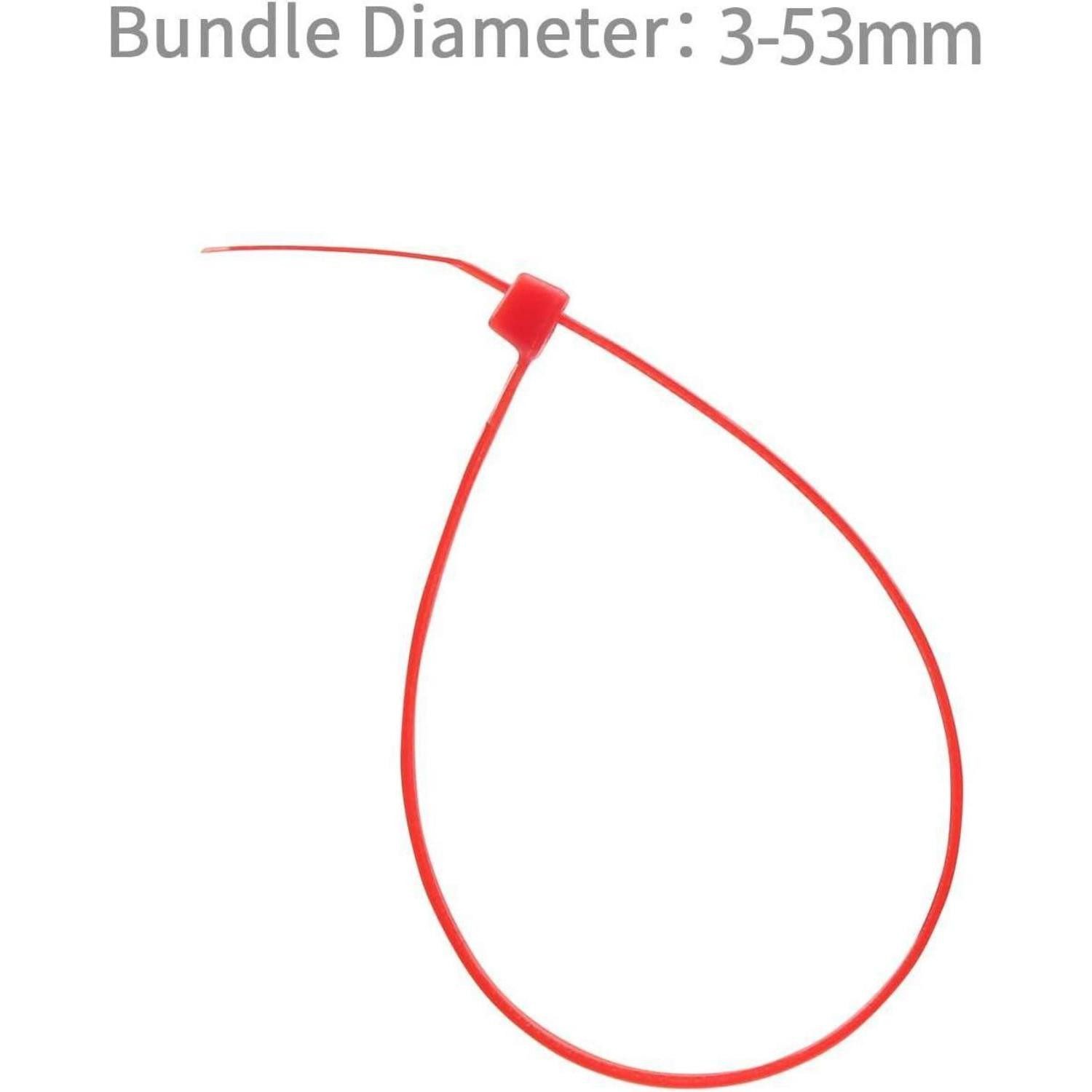 LuxusKollektion Kabelbinder Kabelbinder 1000 Rot 200mm 2,5mm 8,1kg UV 200mm x 2.5 mm Rot