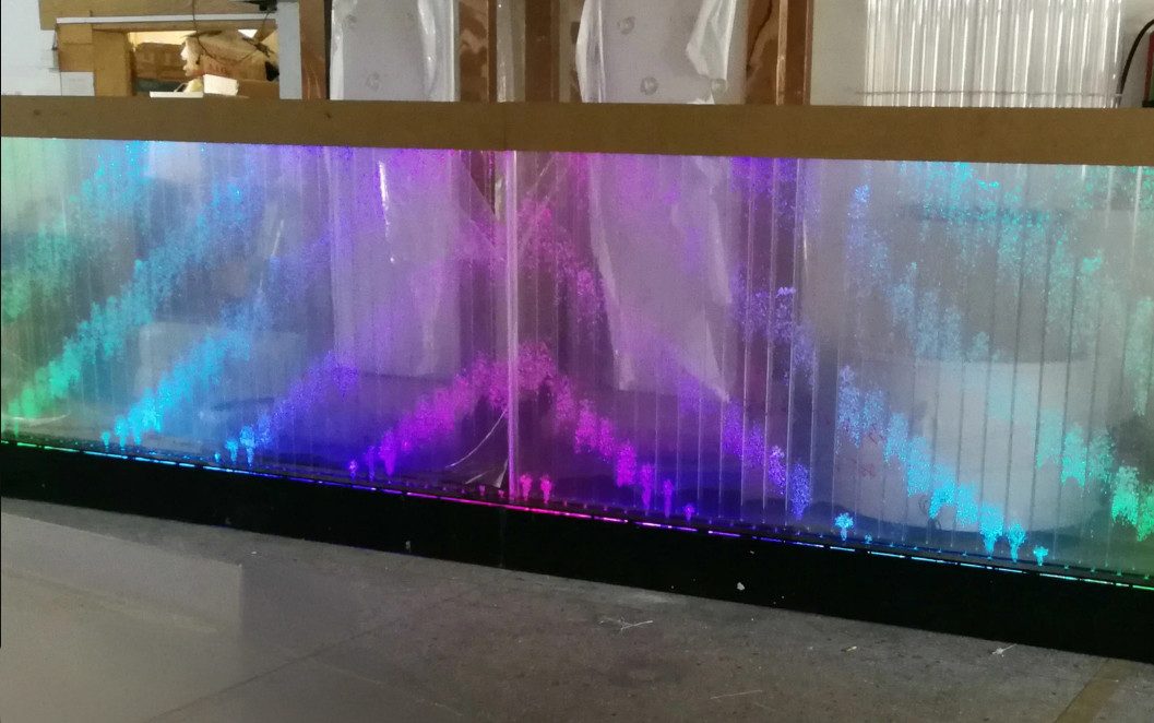 JVmoebel Empfangstheke LED Wasserwand mit Hintergrundbeleuchtung und dekorativen Wandpaneelen, Made in Europa