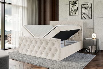 ALTDECOR Boxspringbett AMAY (Multipocket-Matratze H4. H3 Matratze Bonellfederung. Topper. Kopfteil)