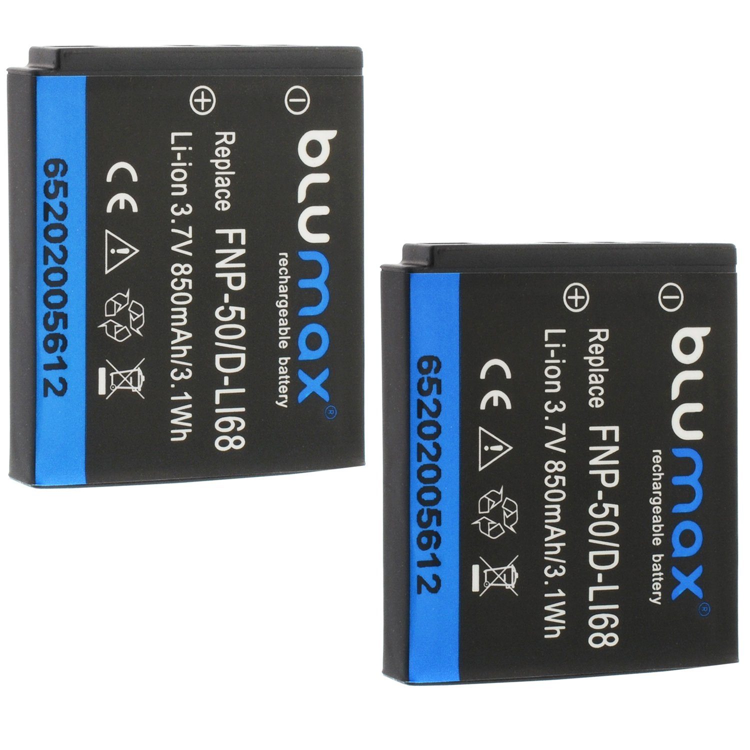 Blumax Set mit Lader für Fuji X20, XF1, Kamera-Akku NP-50 850mAh XP150
