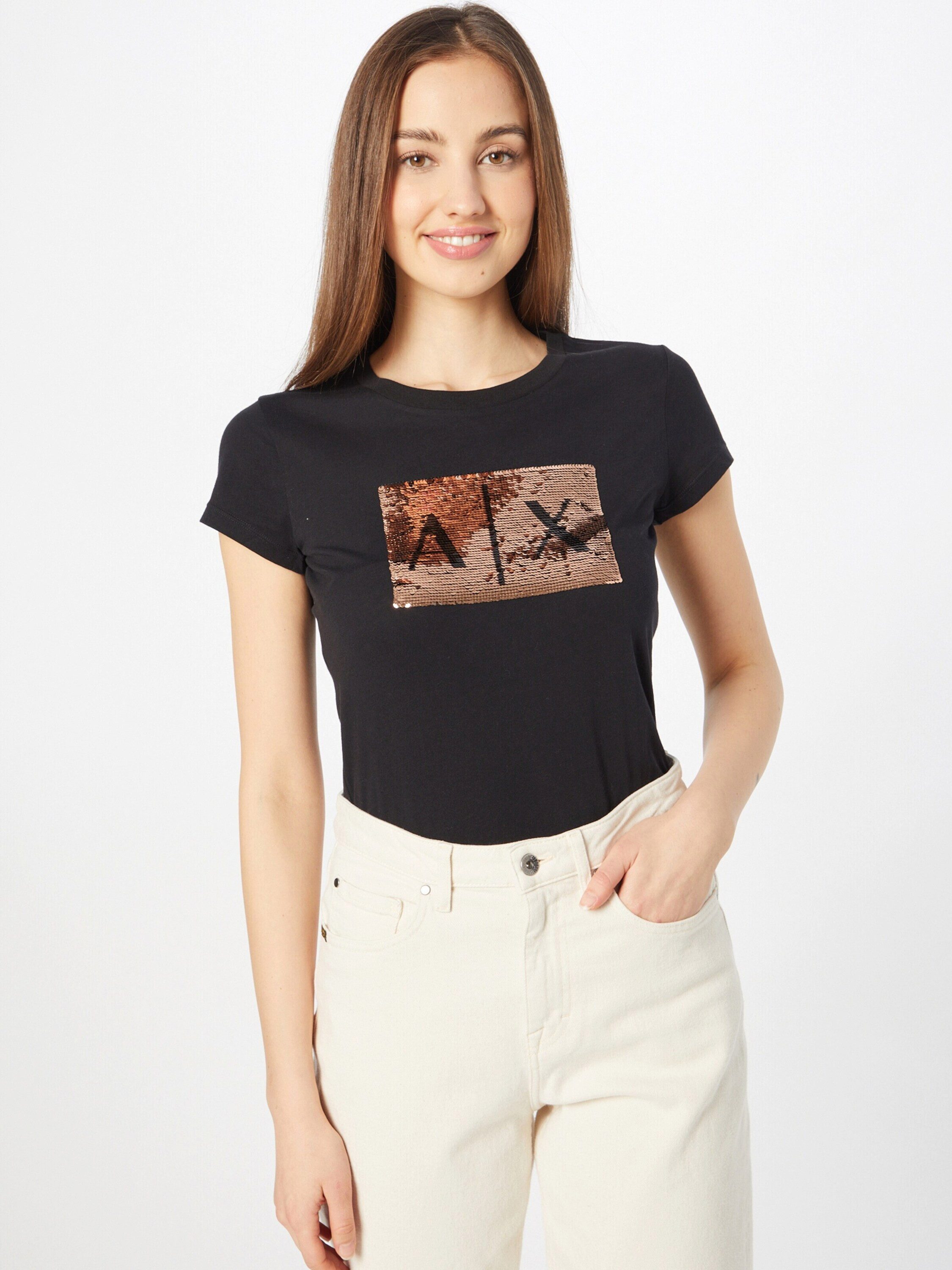 ARMANI EXCHANGE T-Shirt (1-tlg) Pailletten günstig online kaufen