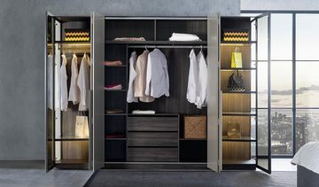 JVmoebel Kleiderschrank Eleganter Schlafzimmer Kleiderschrank Glasschrank Durchsichtige