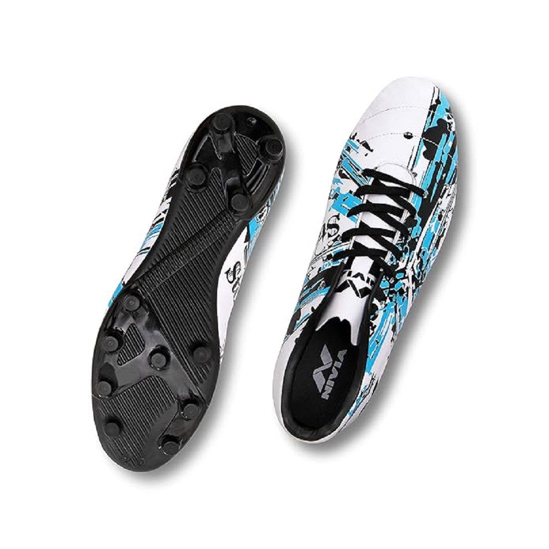 NIVIA Nivia Storm Fußballschuhe, PVC-Kunstleder, TPU-Sohle, Schnürverschluss Fußballschuh (Lieferumfang: 1 Paar Schuhe) Gepolstertes Fußbett