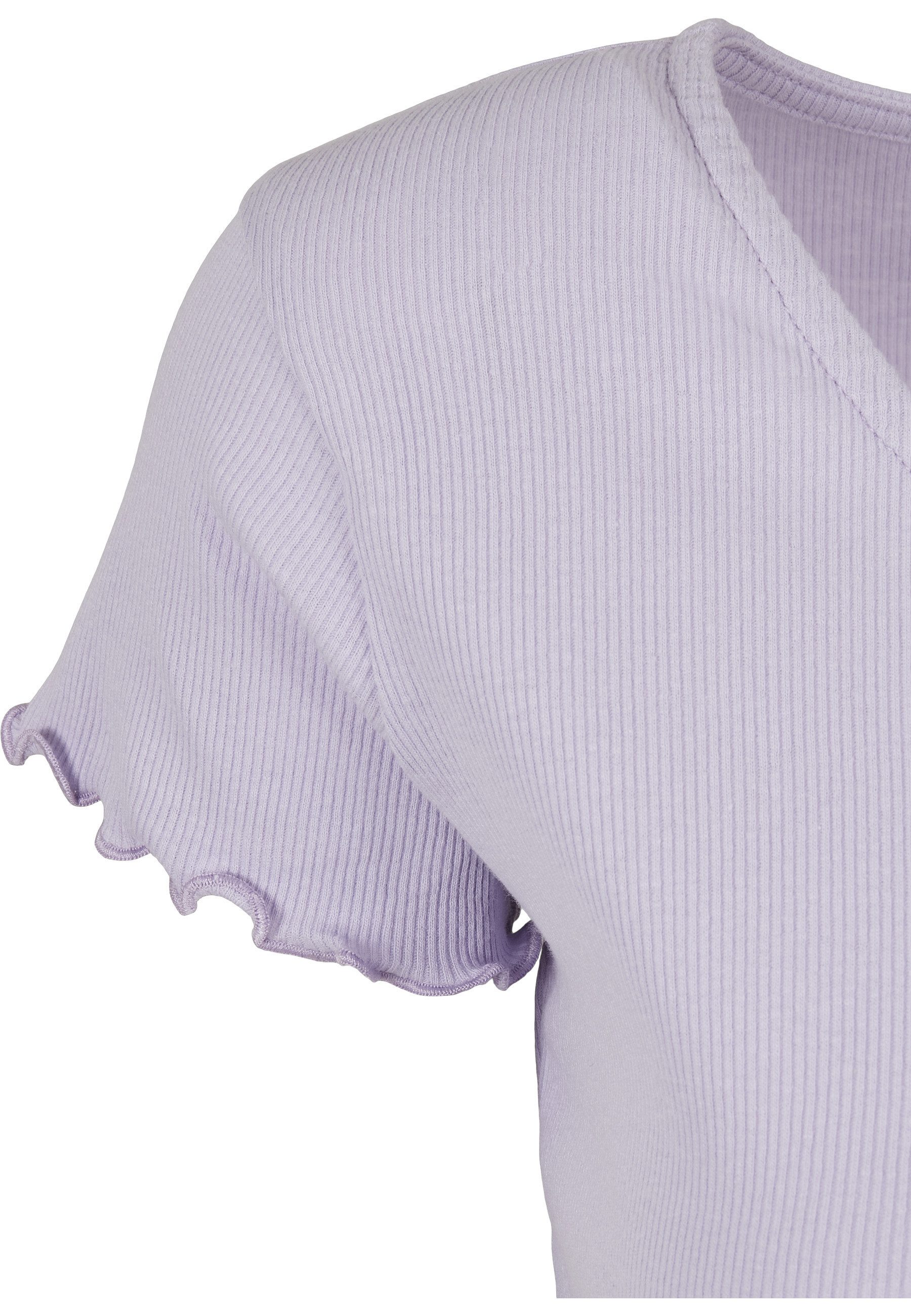 URBAN CLASSICS Kurzarmshirt Urban Classics Damen Ladies Cropped Button Up Rib Tee (1-tlg)