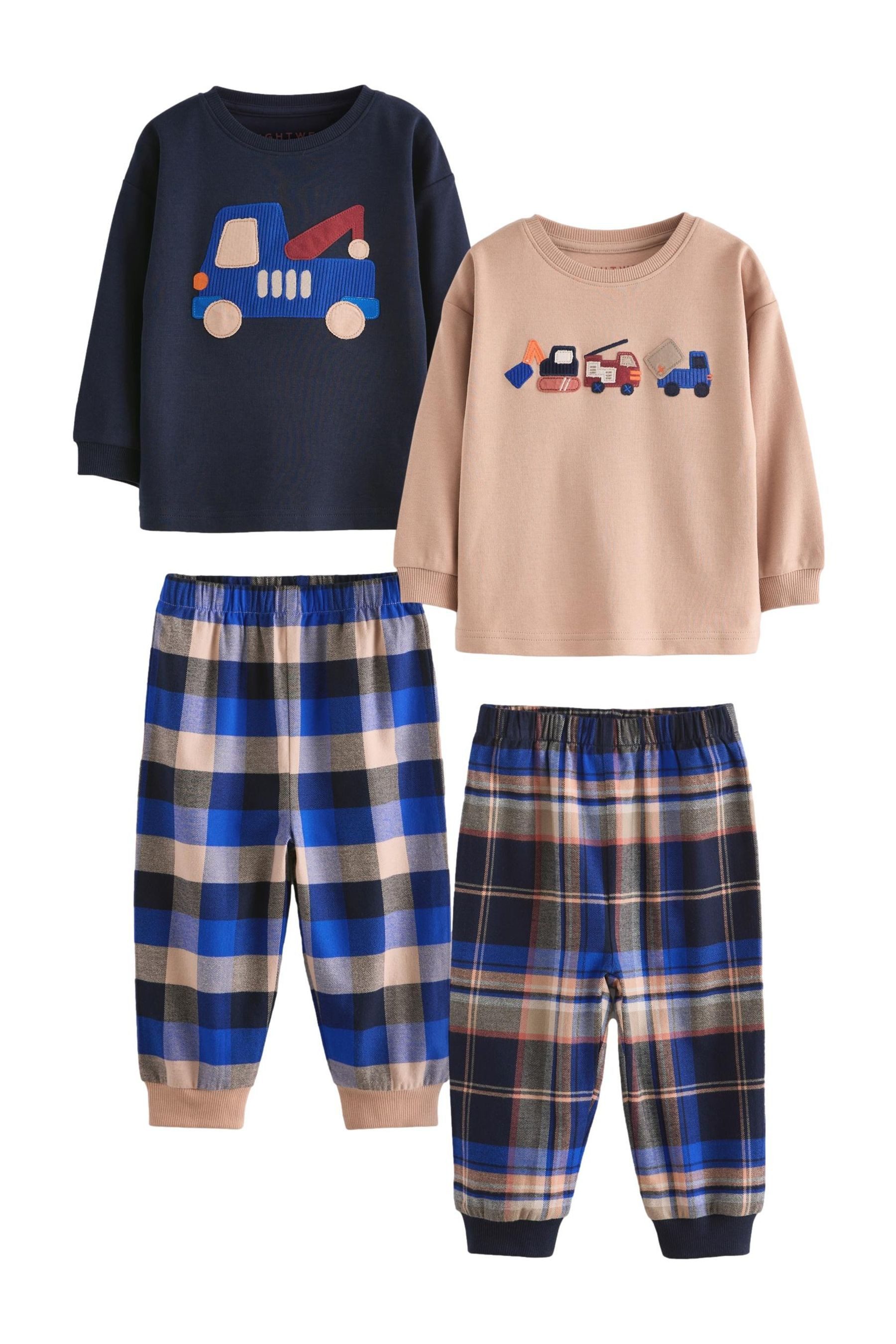 Pyjama Karierte Schlafanzughose aus Webmaterial, 2er-Pack