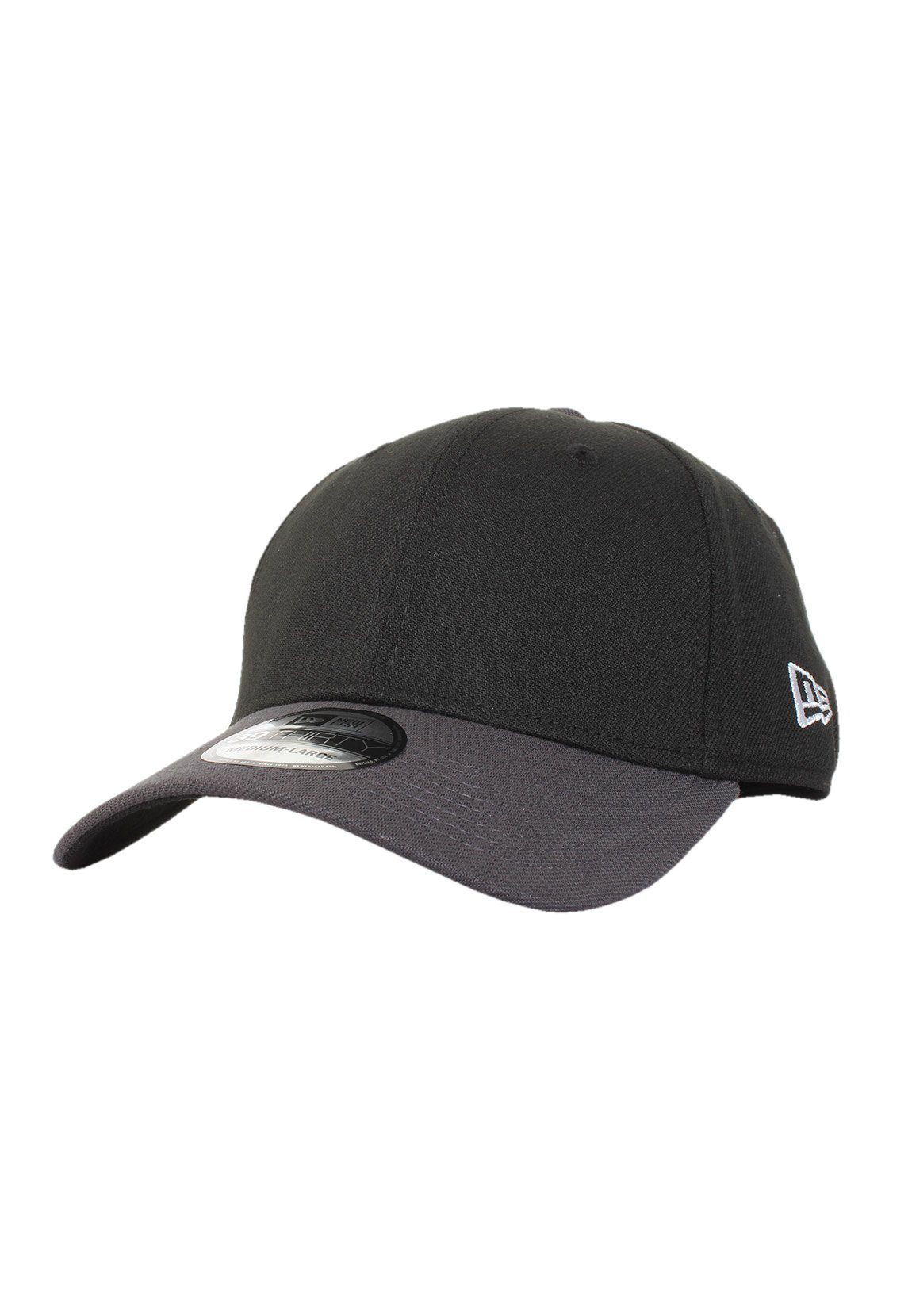 New Era Baseball 39Thirty Blank Cap BASIC Dunkelgrau NE 3930 New Schwarz Cap BLANK Era