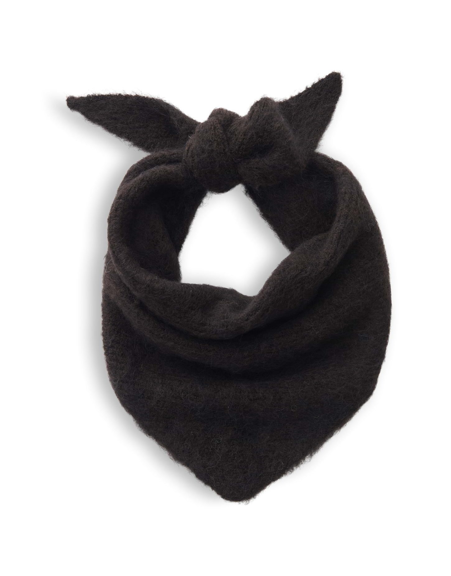 OPUS Strickschal Amaribel scarf aus weichem Strick, Dreiecksform mit feiner Rippung und besonders flauschigem Griff