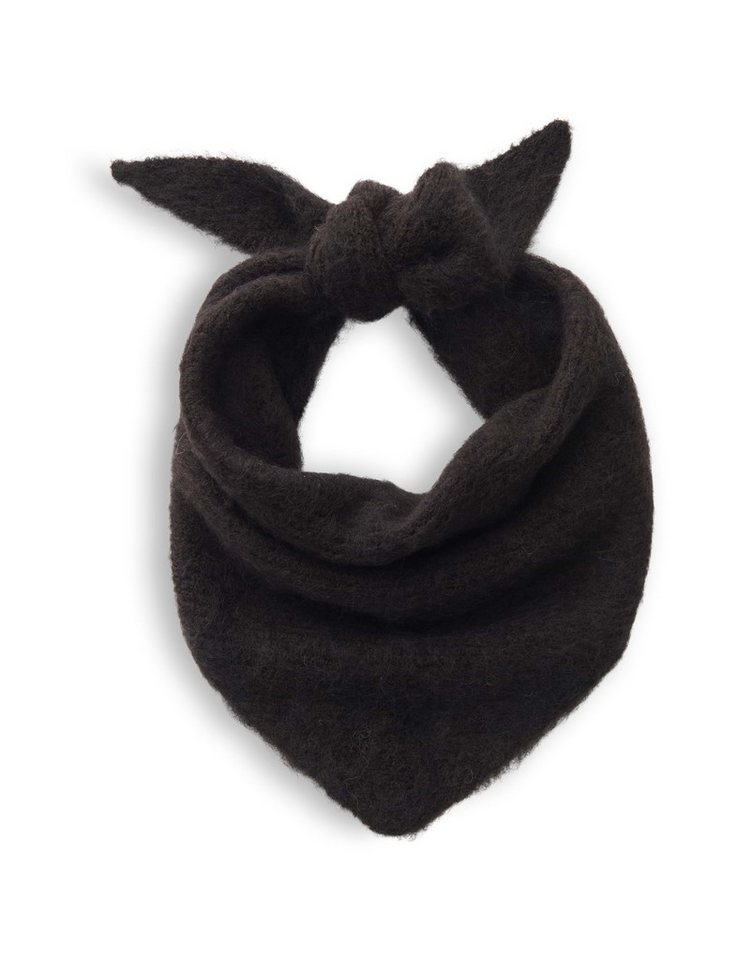 OPUS Strickschal Amaribel scarf aus weichem Strick, Dreiecksform mit feiner Rippung und besonders flauschigem Griff