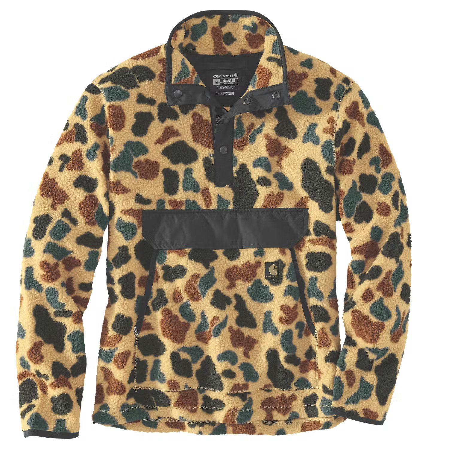 Fleecepullover Herren Relaxed Fit