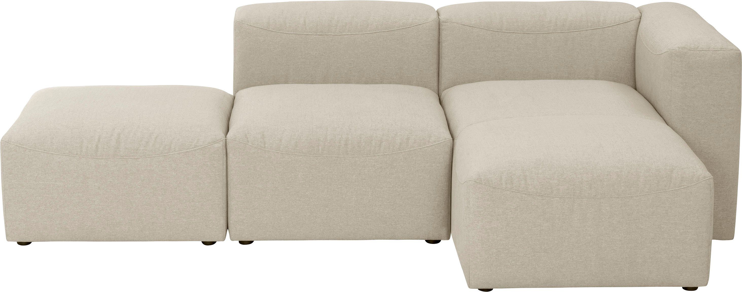 3 Lena, 3 Sitz-Elementen, kombinierbar Ecksofa 03 Teile, individuell creme Sofa-Set aus Winzer® Max Spar-Set