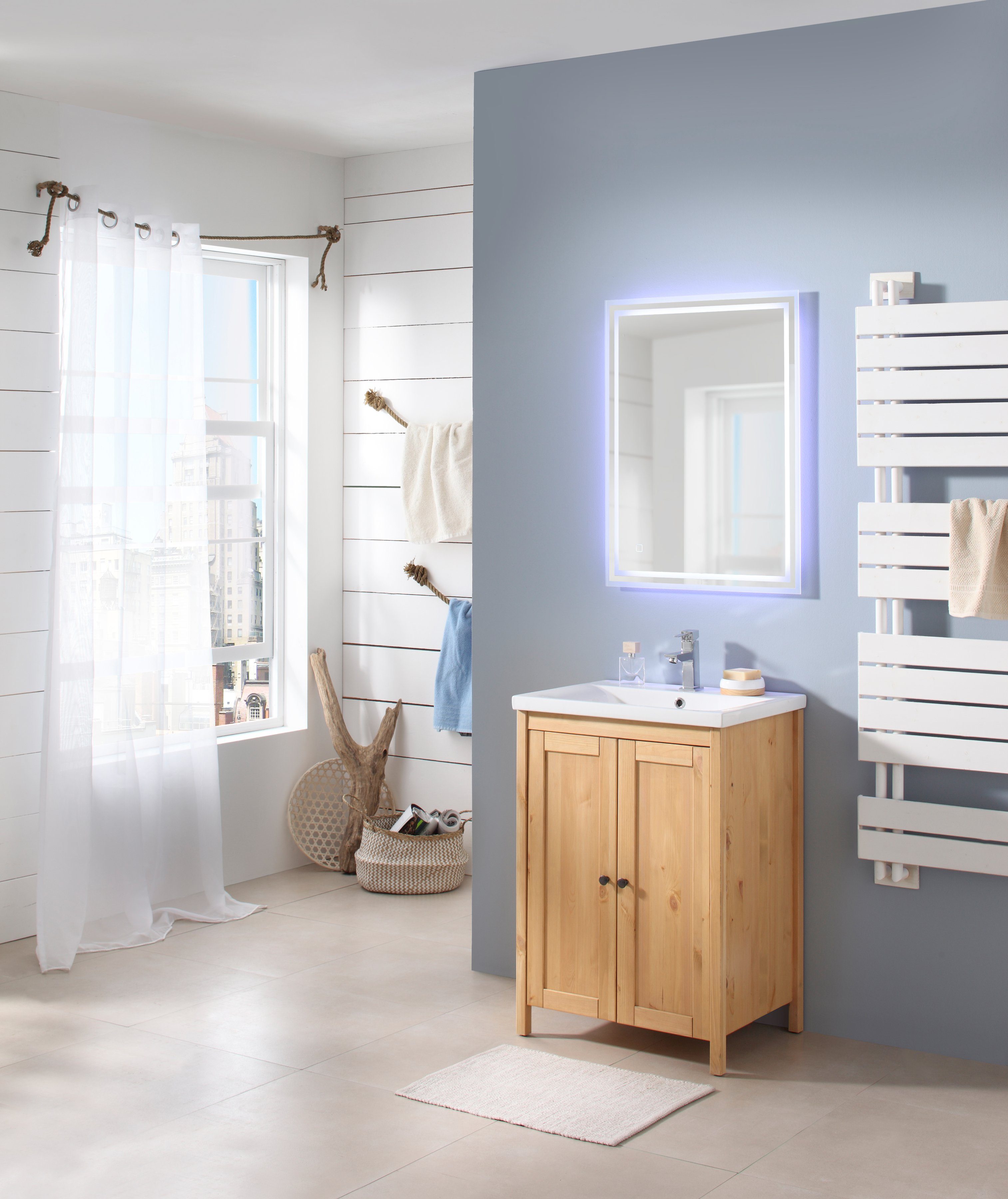 welltime Waschtisch Sylt, Aus massiver Kiefer günstig online kaufen