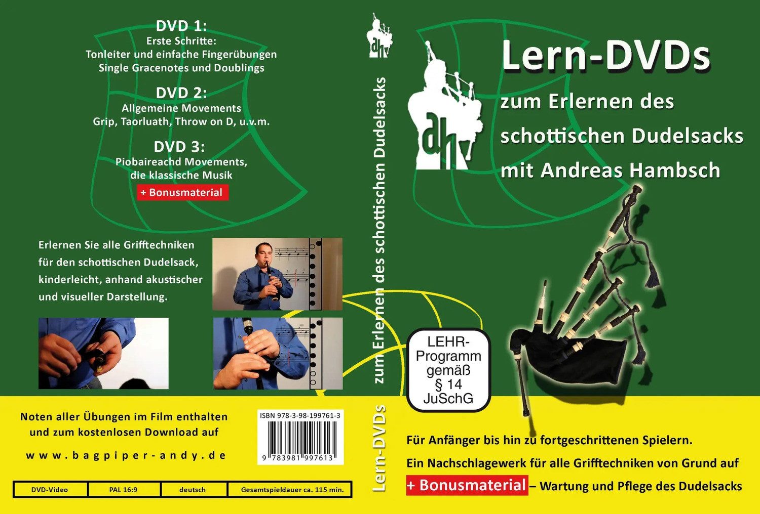 DVD Dudelsack Lern DVDs - Griffweise und Fingertechnik