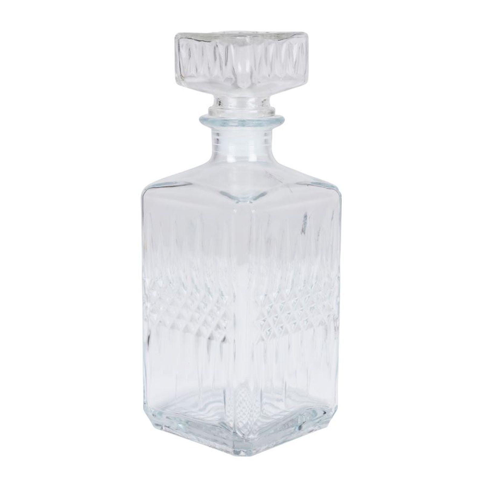 BURI Dekanter Whiskykaraffe aus Glas 850ml Whisky Whiskey Cognac Likör Karaffe