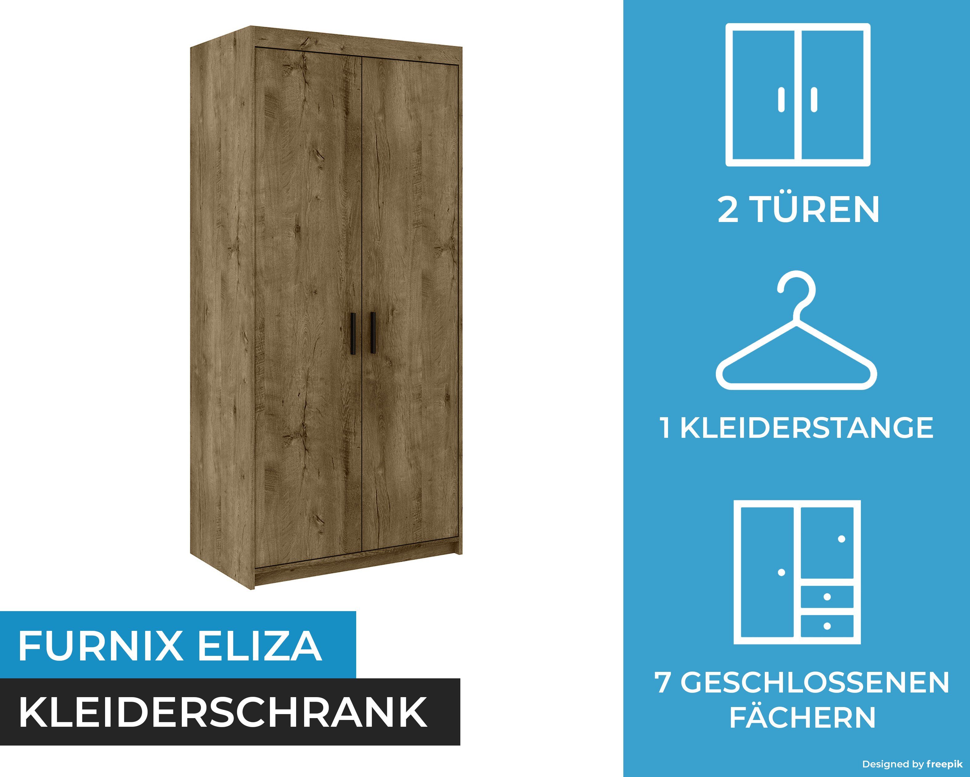 Furnix Kleiderschrank 3-türig Eliza Schlafzimmer Eiche Auswahl Schrank Lefkas für