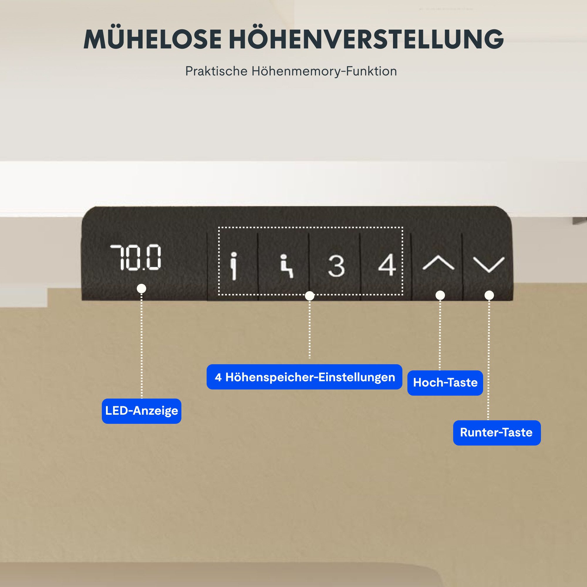FLEXISPOT Schreibtisch Elektrisch höhenverstellbares Tischgestell (Dual-Mot günstig online kaufen