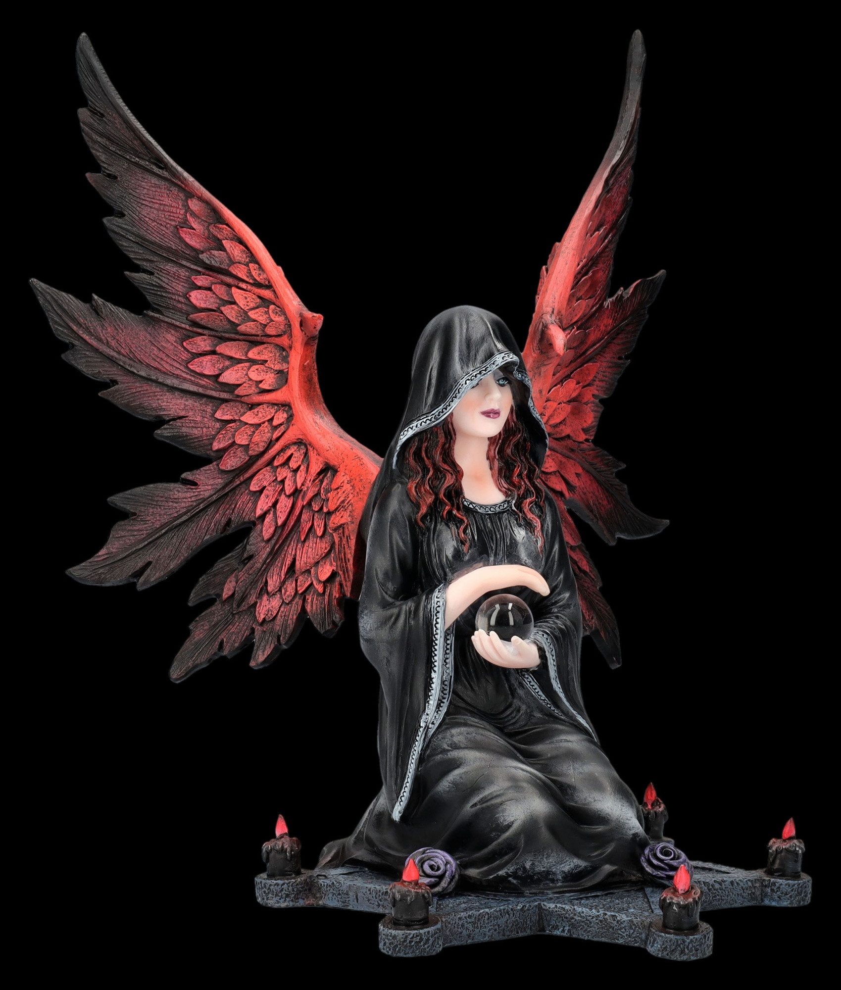 Figuren Shop GmbH Dekofigur Engel Figur - Gothic Beschwörung - Gothic-Engel Gothic Dekofigur Deko