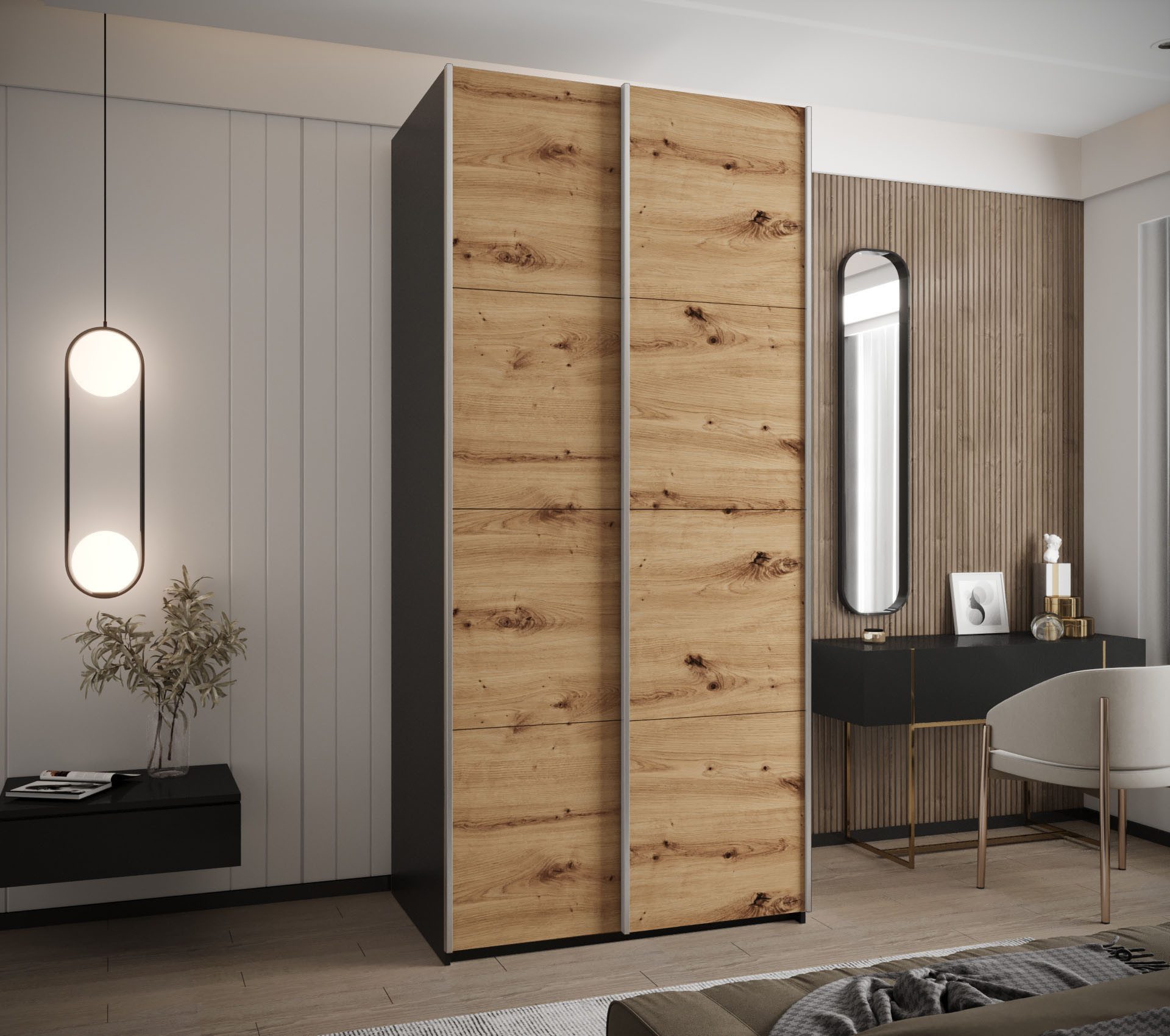 ABIKS MÖBEL Schwebetürenschrank LUX 1 hoher günstig online kaufen