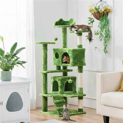 Yaheetech Kratzbaum, Stabiler Katzenbaum, Kletterbaum für Katzen Höhe 137 cm
