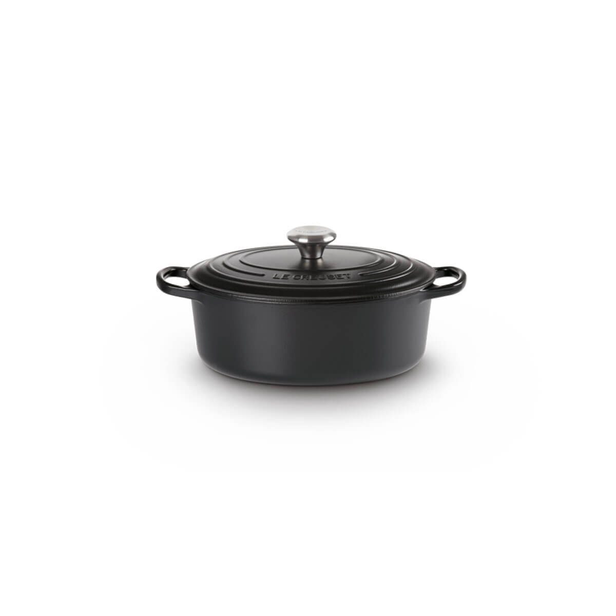 LE CREUSET Bräter Le Creuset Bräter oval Signature 31 cm schwarz