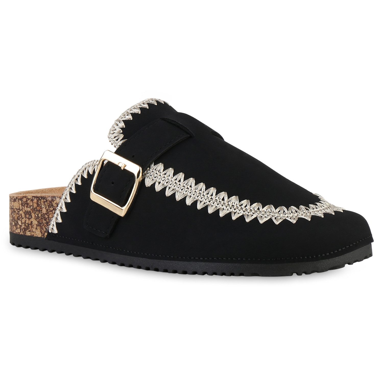 VAN HILL 841591 Hausschuh Damen Шлепанцы Домашняя обувь Bequeme Schnallen Stickereien