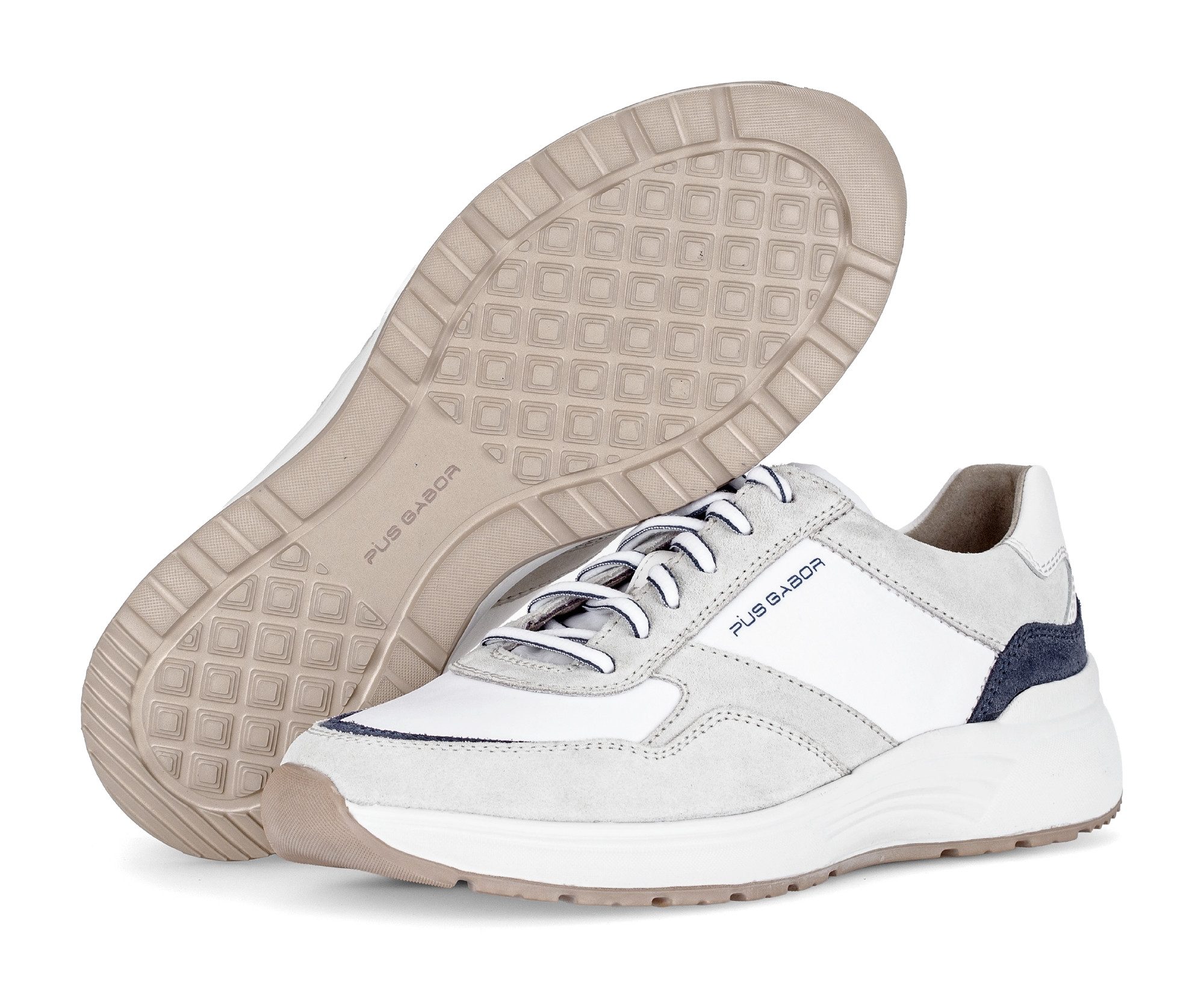 Pius Gabor Sneaker, Freizeitschuh, Halbschuh, Schnürschuh mit Kontrastbesätzen, G-Weite