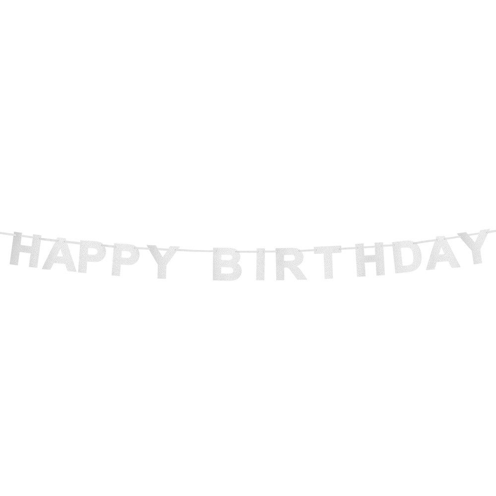 Boland Hängedekoration Happy Birthday Glitzer Buchstabengirlande 2,25 m