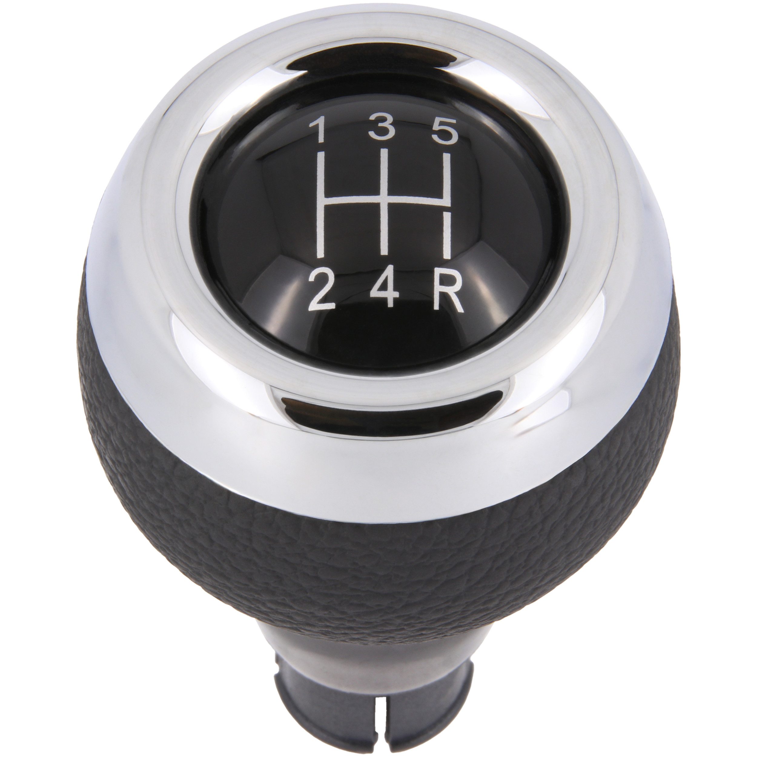 RECAMBO Schalthebel Schaltknauf 5 Gang für Mini Cooper R50 R52 R53, 2001-2008, Plug & Play, Auto Schalthebel, schwarz - chrom