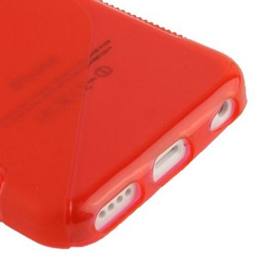 König Design Handyhülle Apple iPhone 5c, Apple iPhone 5c Handyhülle Backcover Rot