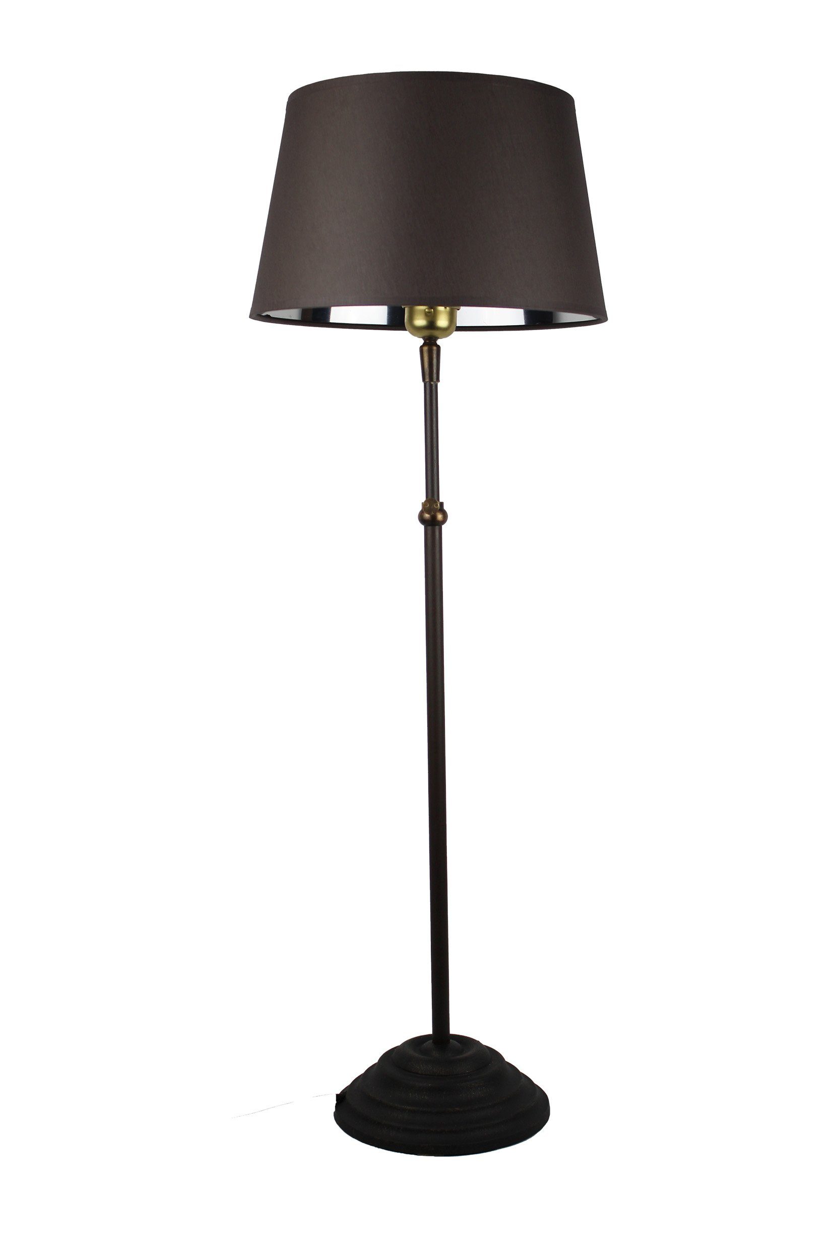 Signature Home Collection Lampenschirm Handgefertigter Lampenschirm schwarz dunkelgrau in Stoff Zylinder, Stoffschirm, konisch Zylinderform