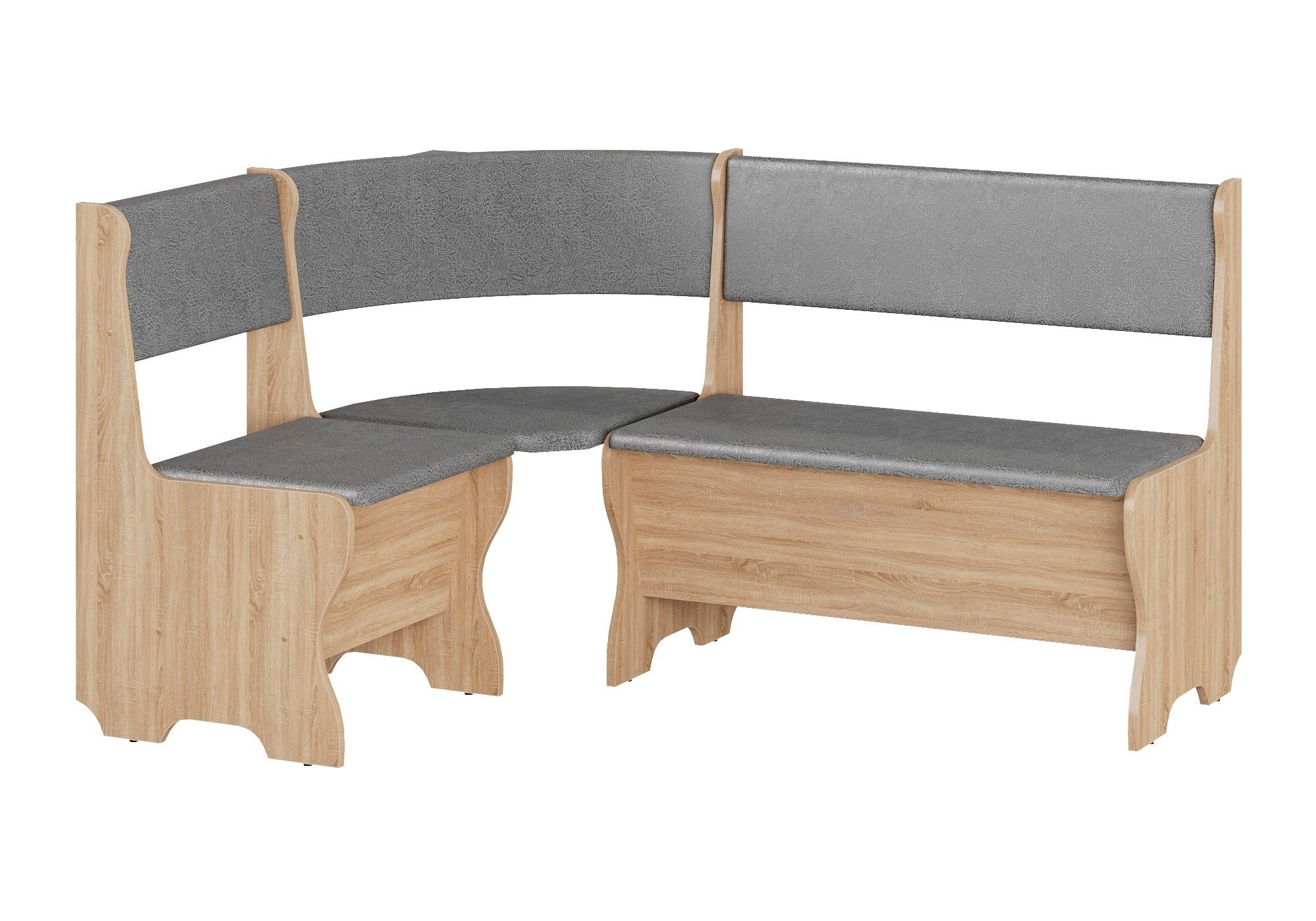 Rodnik Eckbank Malta, Truhenbank, Holzoptik Sonoma Eiche, Kunstleder günstig online kaufen