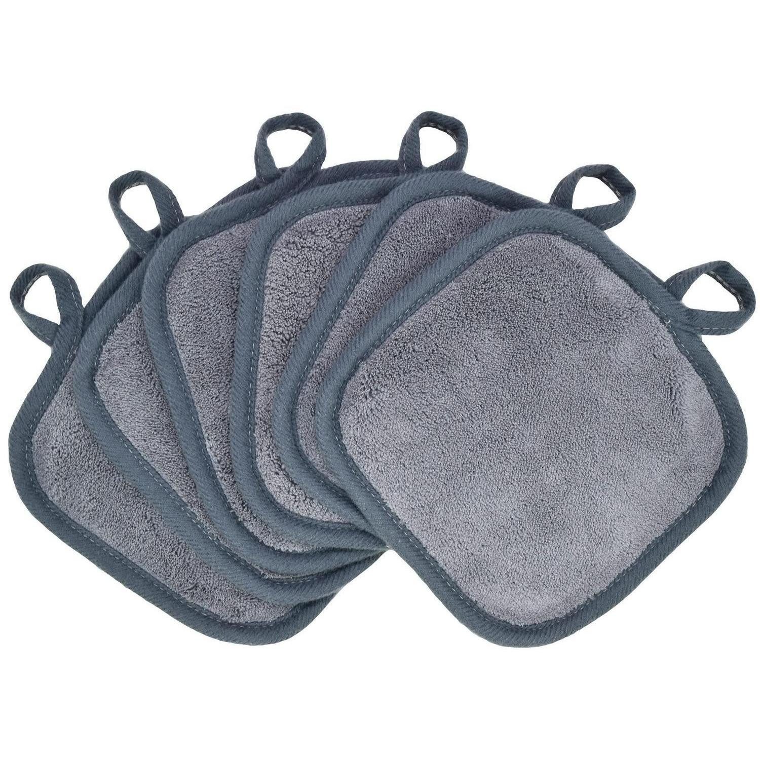 LuxusKollektion Gesichtsreinigungstücher Abschminktuch Mikrofaser Grau 5x5inch 6 Stück