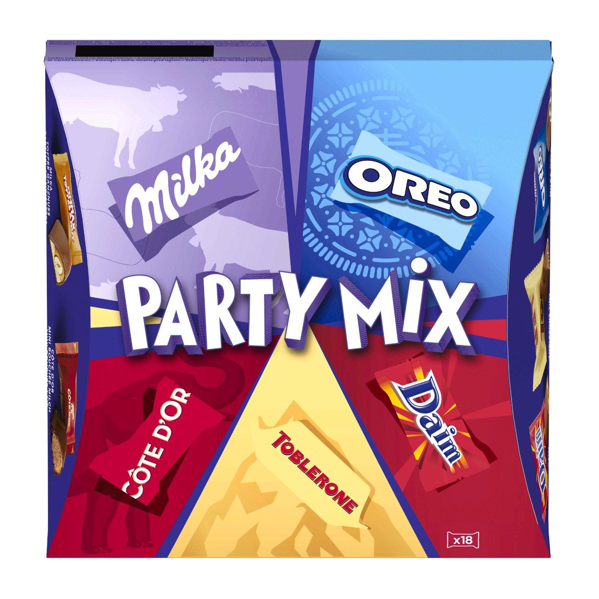 MILKA Schokolade, Milka Party Mix beliebte Pralinenmischung Packung 143g