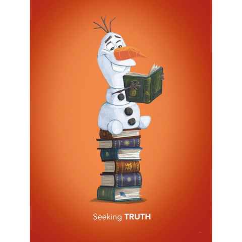 Komar Poster Frozen Olaf Reading, Disney (1 St), Kinderzimmer, Schlafzimmer, Wohnzimmer