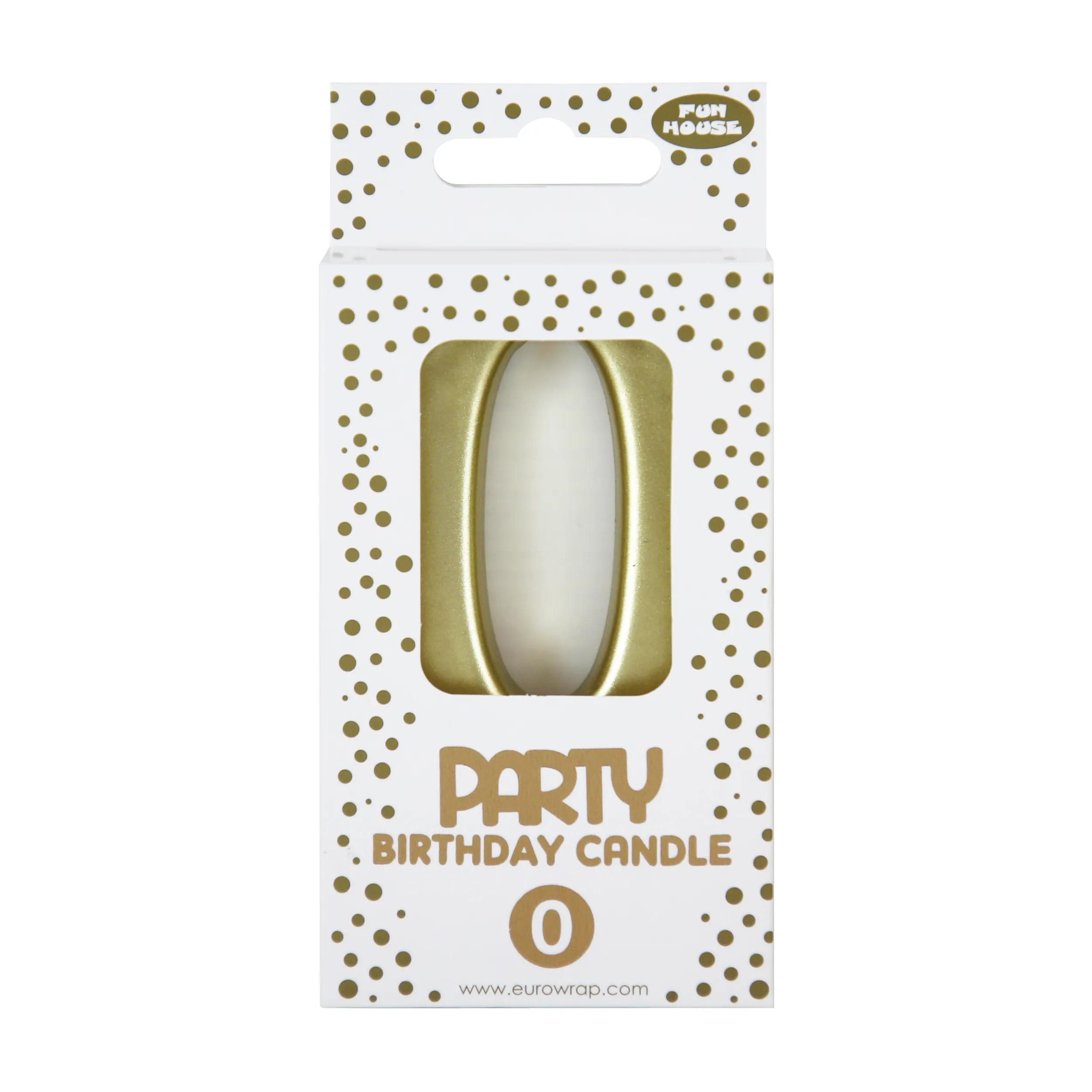 Kerzenhalter 6x Goldene Geburstagskerze 0 - 6,3x10,5 cm - Gold 33700-0C