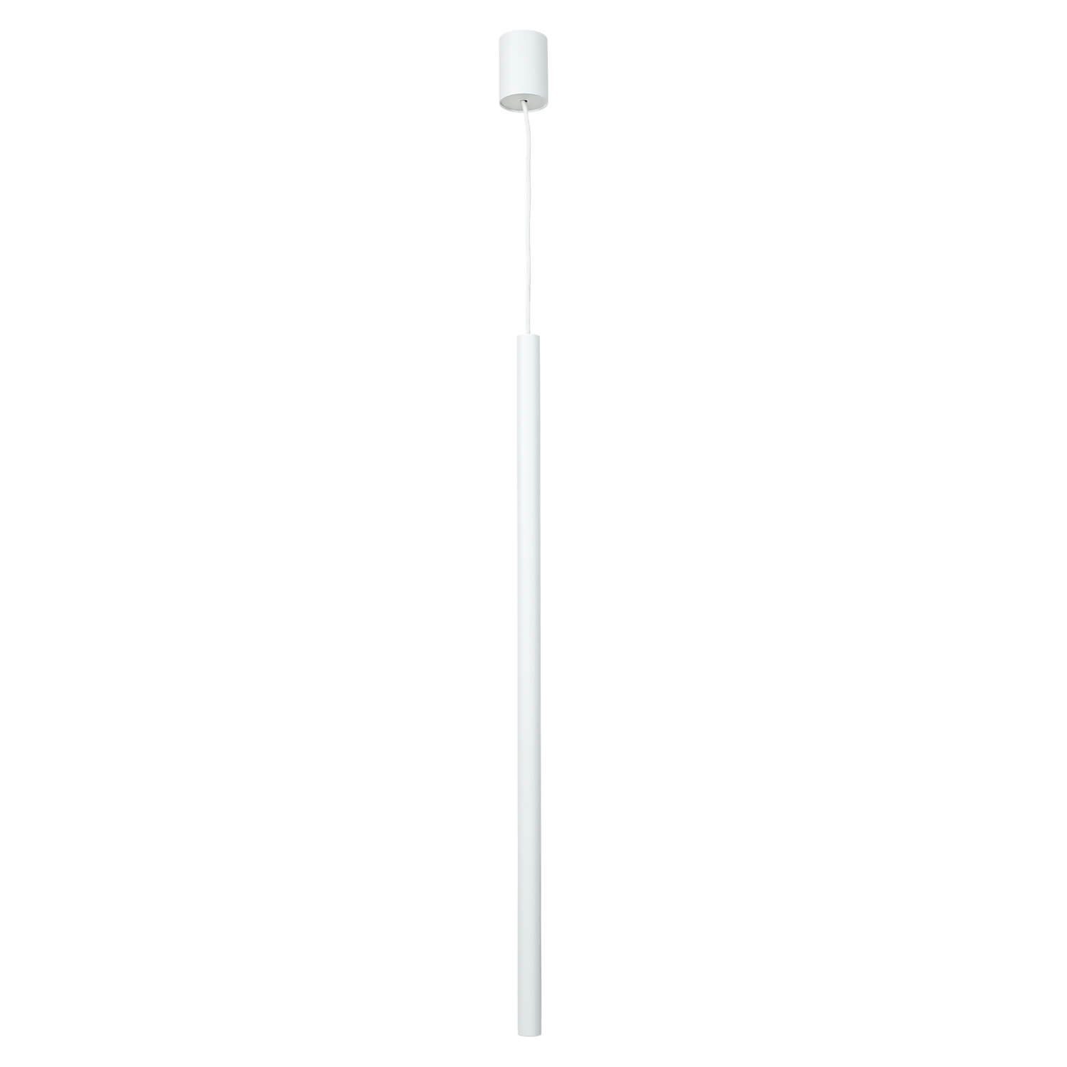 Licht-Erlebnisse Pendelleuchte CULT, LED fest integriert, Warmweiß, Hängeleuchte Weiß schmal Ø2,5cm G9 Zylinder